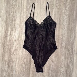 Christian Dior from Neiman Marcus Vintage Elegant Black Lace Bodysuit